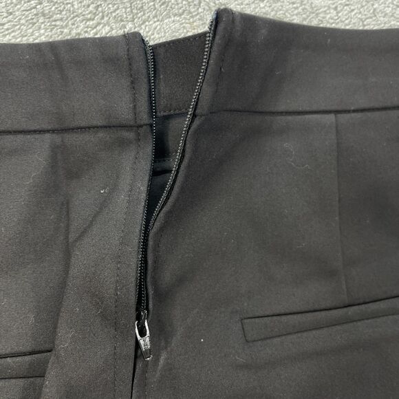 C/MEO Collective Flared Pants Womens Medium Black Cotton Ruffle Trim Cropped - Picture 8 of 16